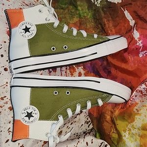 Converse Color Block Chuck Taylor All Star Split Panel Twill Women's size 8